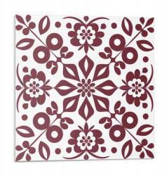 Wallfluent Dekoratív Vinil Fali Csempe Virágmintás levelekkel 9 db 30x30 cm (010310410010000283085)