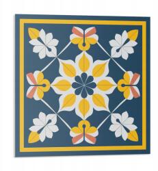 Wallfluent Öntapadós Vinil Csempe Előszobába Virágmintás szimmetria 9x30x30 (010310410010000283092)