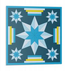 Wallfluent Öntapadós csempe Vinyl Geometrikus csillagok 9 db-os 30x30 cm (010310410010000282932)