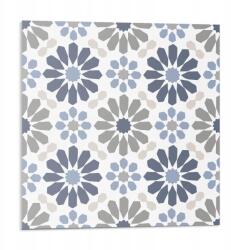 Wallfluent Fali Pvc csempe öntapadós virágmintás szimmetria 9 db 30x30 cm (010310410010000033481)