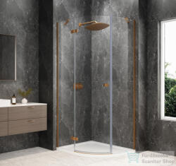 SAPHO GLOBE COPPER MATT íves zuhanykabin 900x800 mm, balos, transzparent üveg (GB2980LPG) (GB2980LPG)