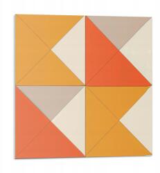 Wallfluent Öntapadós csempe Vinyl Geometrikus háromszögek elrendezésben 9 db 30x30 cm (010310410010000283153)