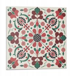 Wallfluent Falicsempe öntapadós Vinyl virágmintás szimmetria 9 db 30x30 cm (010310410010000282990)
