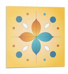 Wallfluent Fali Pvc csempe öntapadós geometrikus virágmintás 9 db 30x30 cm (010310410010000282992)