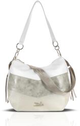  Zellia Női Válltáska 26058 Fehér-Beige-Arany (21008771)