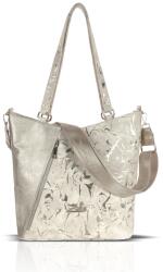  Zellia Női Válltáska 24167 Beige-Arany - Brw-Leaf - (46412546)