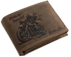  Prémium bőr pénztárca - chopper motor mintával (CHOP1021)