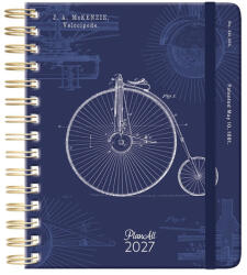 Planall Határidőnapló PLANALL Classic B/5 heti spirálos keményfedelű gumis Blueprint 2027 (7540221000) - robbitairodaszer