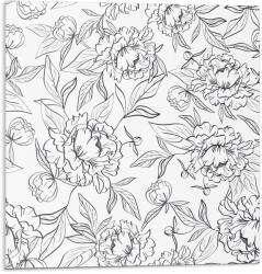 Wallfluent Vinil Csempe Konyhai Motívummal Virágmintás Levélekkel 9 db 30x30 cm (010310410010000033446)