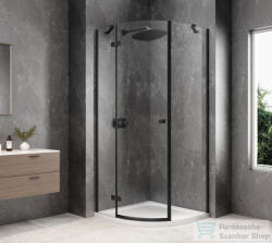 SAPHO GLOBE BLACK íves zuhanykabin 900x900 mm, balos, transzparent üveg (GB2690LB) (GB2690LB)