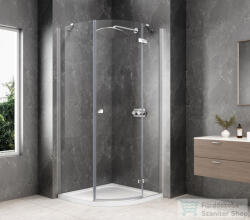 SAPHO GLOBE CHROME íves zuhanykabin 800x800 mm, jobbos, transzparent üveg (GB2680RC) (GB2680RC)