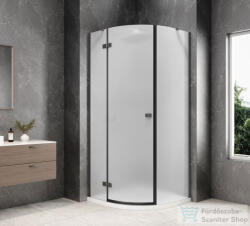 SAPHO GLOBE GUN METAL íves zuhanykabin 900x900 mm, balos, matt üveg (GB2690MLGM) (GB2690MLGM)