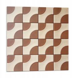 Wallfluent Vinil öntapadós csempe Geometrikus mintás csempe 9 db 30x30 cm (010310410010000282910)