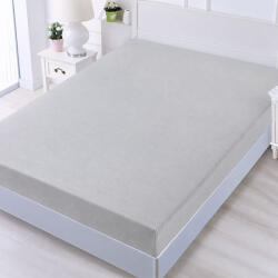 TifanTEX Cearșaf din bumbac pentru pat 180x200+25 cm gri deschis (6129H2)