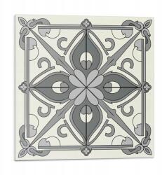 Wallfluent Nyomott mintás csempe öntapadós vinil virágmintás szimmetria 9x30x30 (010310410010000282997)