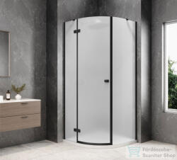 SAPHO GLOBE BLACK íves zuhanykabin 800x800 mm, balos, matt üveg (GB2680MLB) (GB2680MLB)
