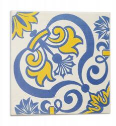 Wallfluent Vinil Csempe Nyomtatott Virágmintás Díszítéssel 9 db 30x30 cm (010310410010000283181)