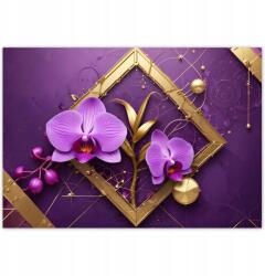 ZeSmakiem Fotótapéták 416x290 Lila orchideák és arany (H10400M_TV5BD_416x290cm ODS)