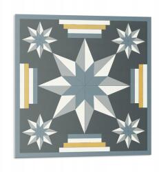 Wallfluent Dekoratív Vinil Fali Csempe Csillagok és téglalapok geometriája 9x30x30 (010310410010000282931)