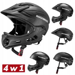 ROCKBROS Gyerek Kerékpáros Sisak Full Face Levehető Állkapocs Rockbros Roller 48-58 (TT-018-BK)