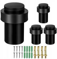  4X Ütőzár Külső Ajtózár Görgő Prémium Acél Fekete 60 MM (MDBLK4)