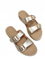Shein Arany Bebújós Női Flip-flop Papucs Fémes Csatokkal 40, 5 1DB
