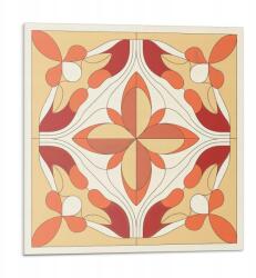 Wallfluent Fali Pvc csempe öntapadós absztrakt virágmintás 9 db 30x30 cm (010310410010000283111)
