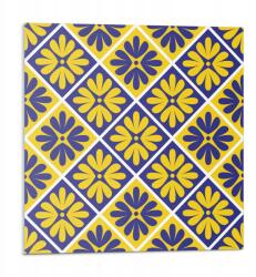 Wallfluent Falicsempe öntapadós Vinyl virágmintás rombusz mintás 9 db 30x30 cm (010310410010000283234)