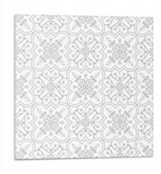 Wallfluent Vinil Öntapadós Csempe Virágmintás Díszítéssel 9 db 30x30 cm (010310410010000033553)
