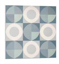 Wallfluent Vinil Csempe Nyomtatott Kör- és formageometria 9 db 30x30 cm (010310410010000282978)
