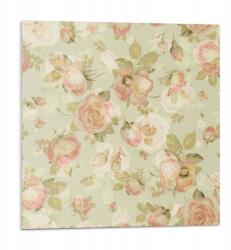 Wallfluent Dekoratív Vinil Padló Csempe Virágmintás háttér 9 db 30x30 cm (010310410010000028128)