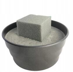  Gipszes tál 19cm, szivaccsal, műanyag kaspó (misa)