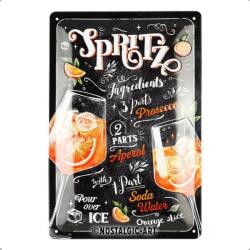 Nostalgic Art Spritz dombornyomott fémplakát 20 x 30 cm (22410)