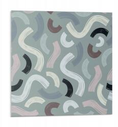 Wallfluent Fali Pvc csempe öntapadós Absztrakt hullámok és vonalak 9 db 30x30 cm (010310410010000033571)