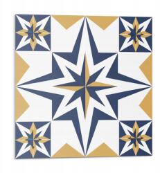 Wallfluent Vinil Padlólapok Geometrikus csillagok négyzetekben 9 db 30x30 cm (010310410010000282940)