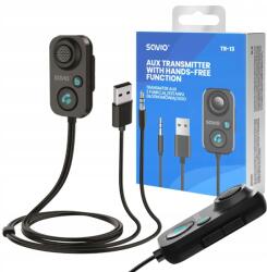 SAVIO Bluetooth Aux 5.1 transmitter autóba Savio TR-13 kihangosító (SAVFMTRANSTR-13)
