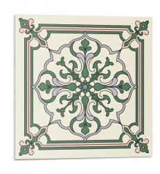 Wallfluent Vinil csempe öntapadós virágmintás díszekkel 9 db 30x30 cm (010310410010000283077)