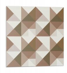 Wallfluent Vinil öntapadós csempe nyomott geometriával háromszögekben 9x30x30 (010310410010000282929)