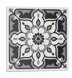 Wallfluent Vinil csempe öntapadós virágmintás díszekkel 9 db 30x30 cm (010310410010000282996)