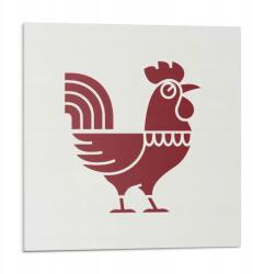 Wallfluent Vinil Csempe Grafikával A Fürdőszobába Stilizált kakas grafika 9x30x30 (010310410010000283082)