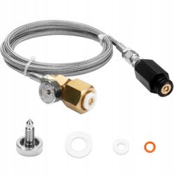  W21.8 Fistula adapter acél tömlővel, Sodastream Quick Connect CO2-höz (HMCQJTSET)
