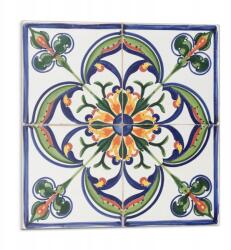 Wallfluent Öntapadós Vinil Csempe Előszobába Virágmintás csempe 9x30x30 (010310410010000283074)