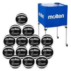 Molten Pachet 14 mingi baschet Molten B7D3500-KS + carucior (14XB7D3500KS+BK0012-B)