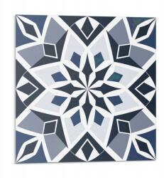 Wallfluent Vinil Csempe Grafikával Fürdőszobába Geometrikus virágmintás 9x30x30 (010310410010000283108)