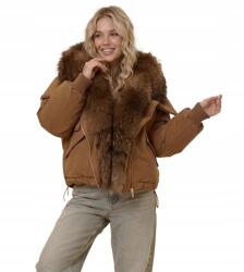Agrafka Unisize kacsatollas bomber dzseki levehető szőrmével (5902601792146)