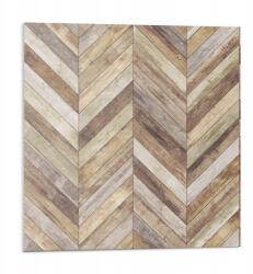 Wallfluent Nyomott mintás vinil öntapadós csempe halszálka mintás 9x30x30 (010310410010000074178)