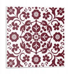 Wallfluent Vinil Csempe Grafikával Fürdőszobába Virágmintás Díszítéssel 9x30x30 (010310410010000283084)