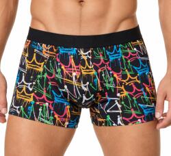 Berrak férfi boxer 2 db-os csomag - koronás graffiti és narancs graffiti - 2XL