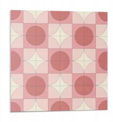 Wallfluent Burkolat Vinil csempe öntapadós minta körökkel és virágokkal 9x30x30 (010310410010000282963)