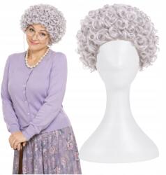 Korbi Női Paróka Nagymama Haj Ősz Göndör Rövid Hálós Cosplay W68 (W68)